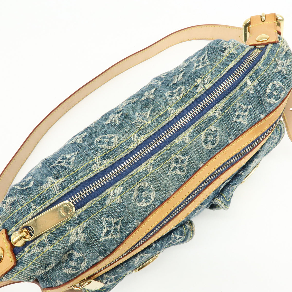Louis Vuitton Monogram Denim Baggy PM 2Way Shoulder Bag Blue M95049 Lot