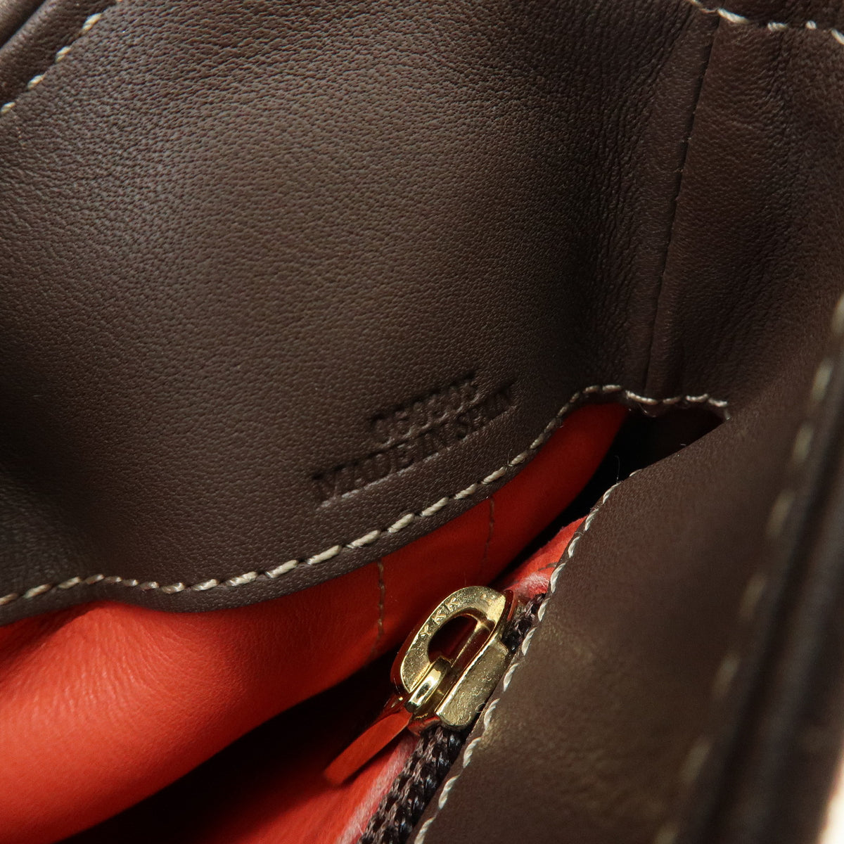 LOEWE Anagram Suede Leather Mini Hand Bag Tote Shoulder Bag Red