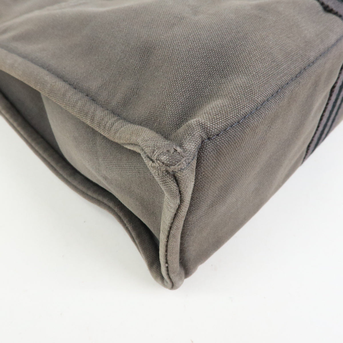 HERMES Herline Fourre Tout MM Canvas Tote Bag Grey Black