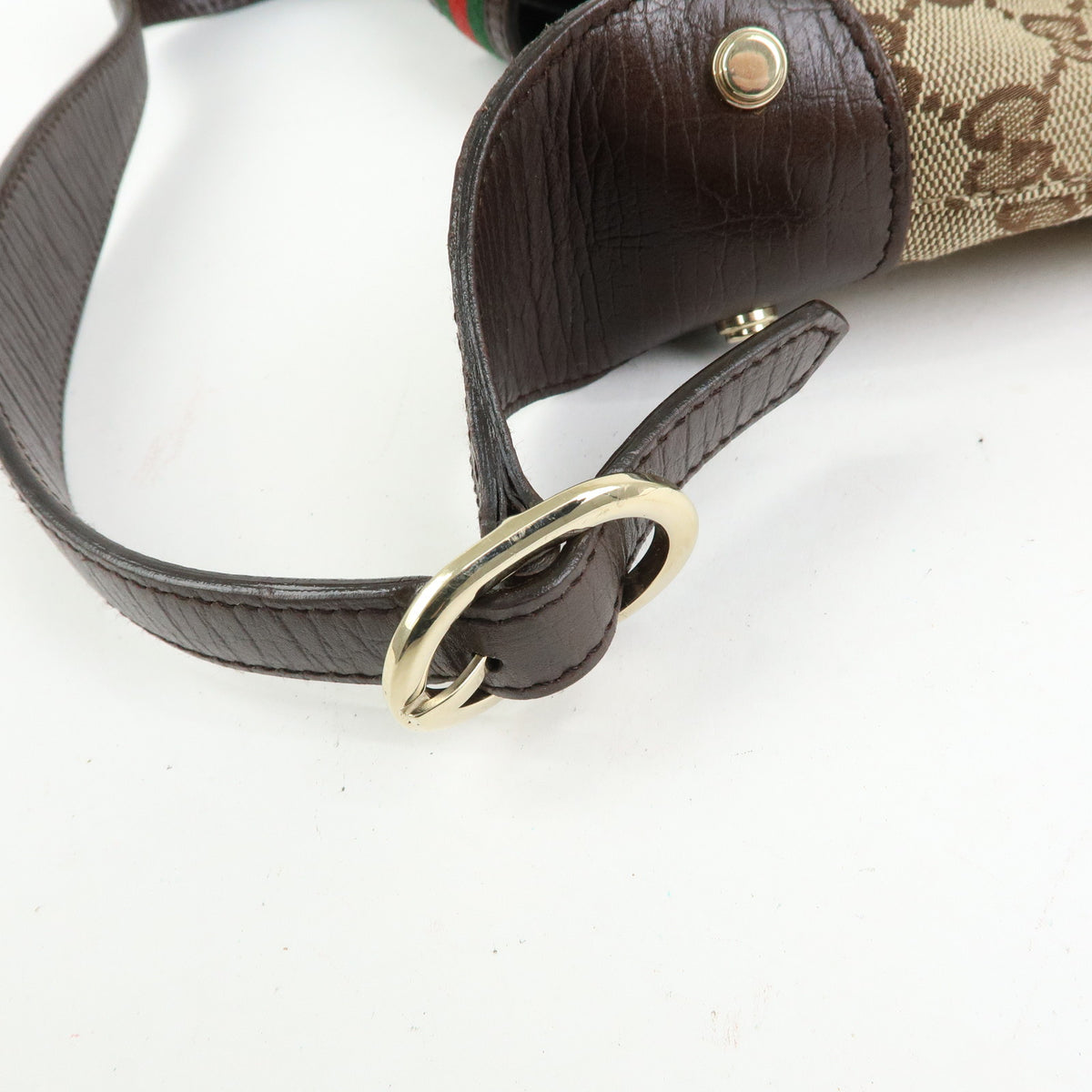 GUCCI Sherry GG Canvas Leather Shoulder Bag Hand Bag Brown 130779