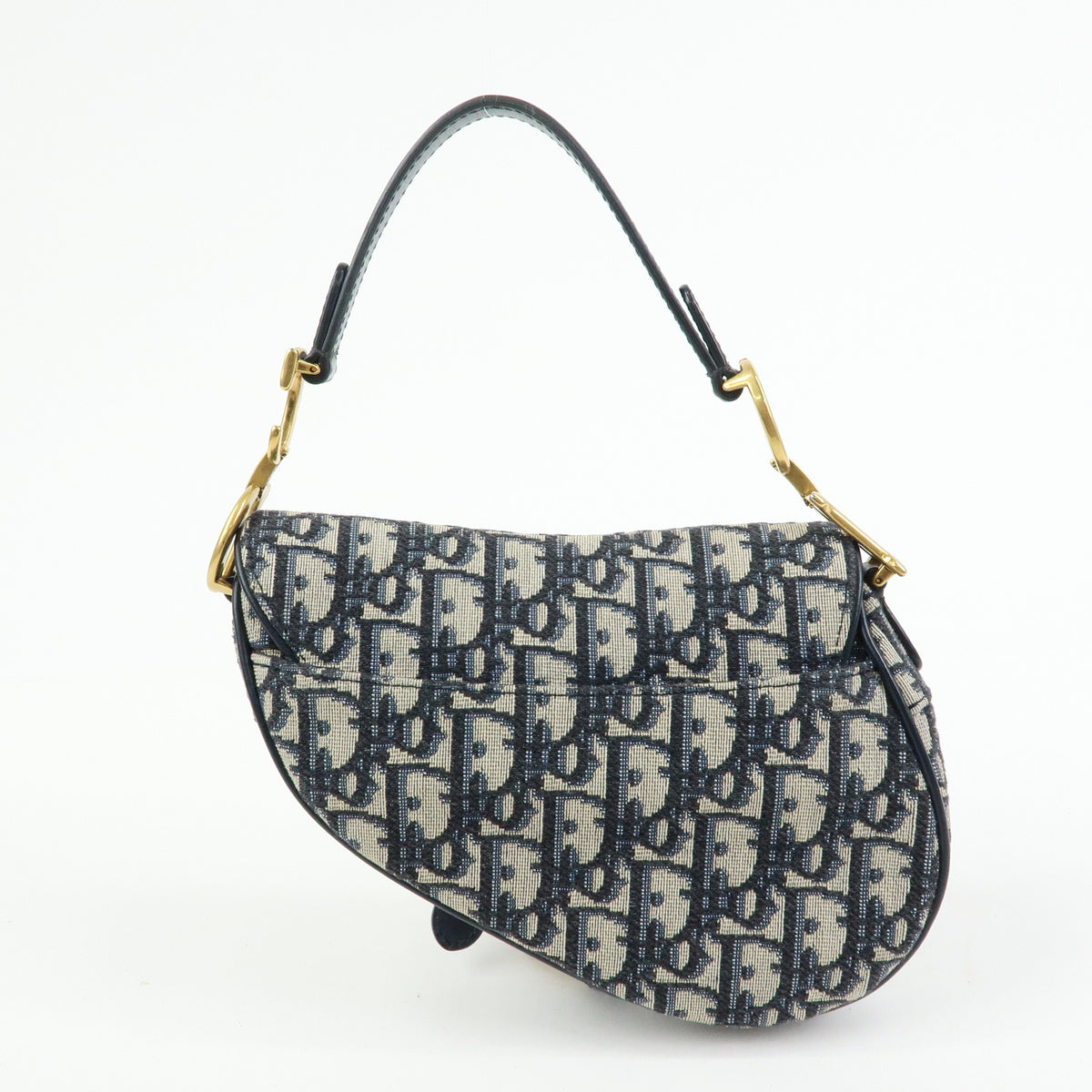 Christian Dior Trotter Saddle Jacquard Canvas Leather 2Way Bag Hand Bag