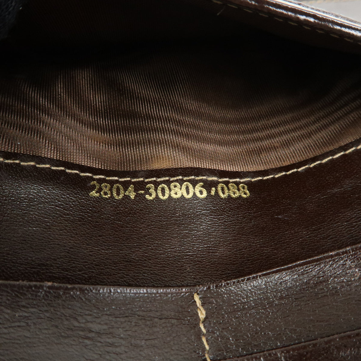FENDI Zucca Canvas Leather Long Wallet Brown 2804 30806
