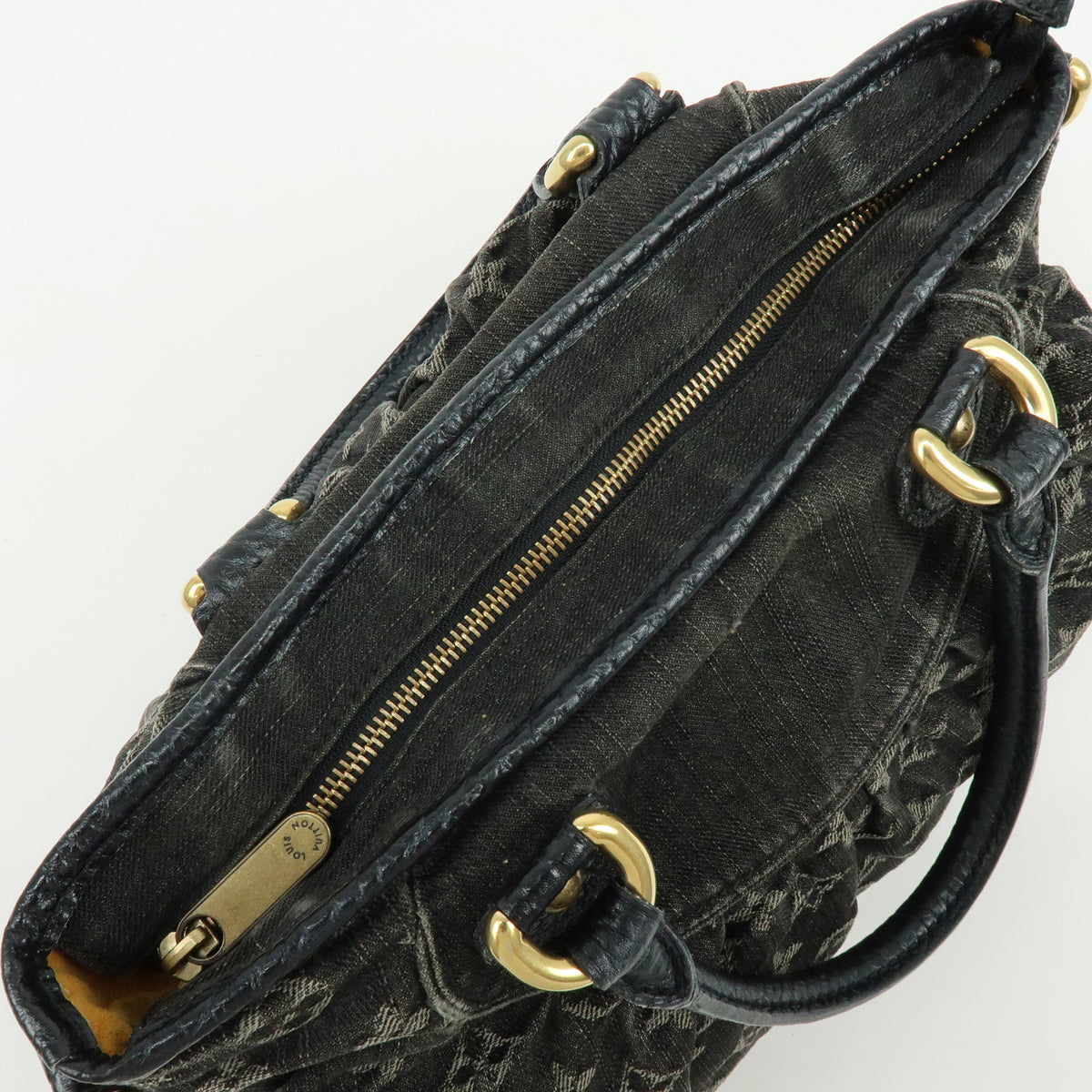 Louis Vuitton Monogram Denim Neo Cabby GM Hand Bag Noir M95352