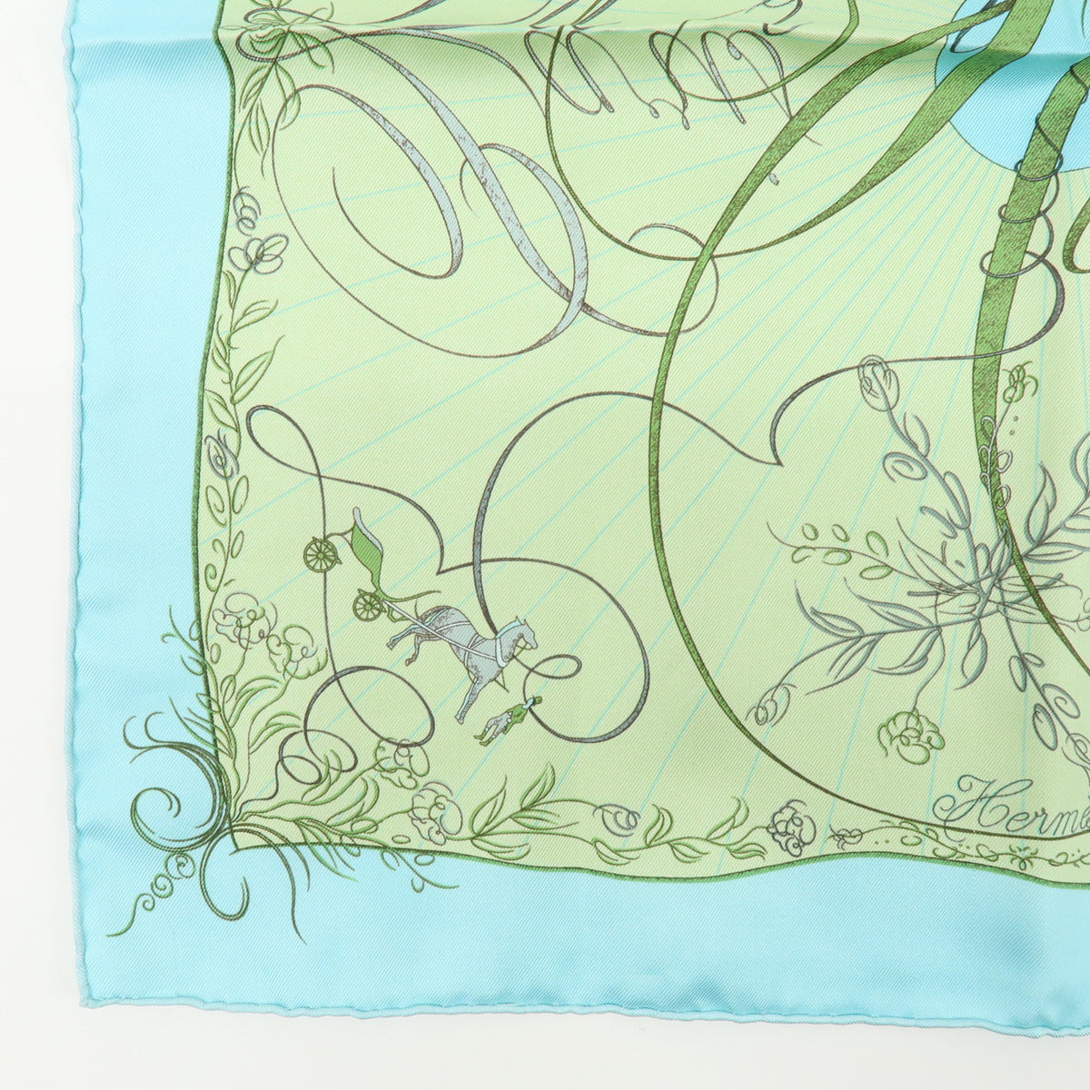 HERMES Carre 45 Lot of 2 Silk 100% Scarf Les Capucines EFFLUVES