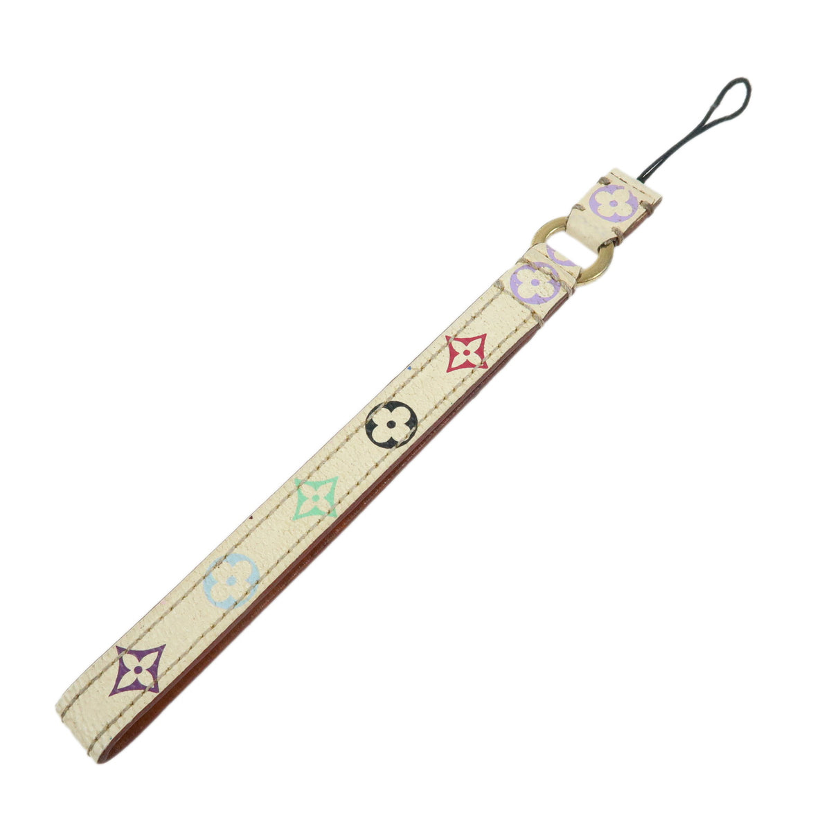 Louis Vuitton Monogram Multicolor Dragonne Telephone Strap Blanc M92597