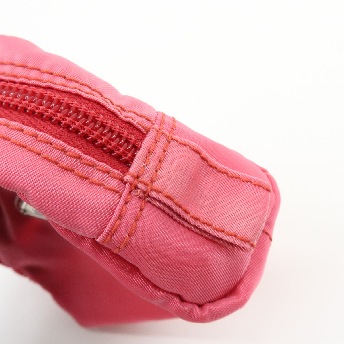 PRADA Triangle Logo Lot of 2 Nylon Pouch Cosmetic Case Purple Pink