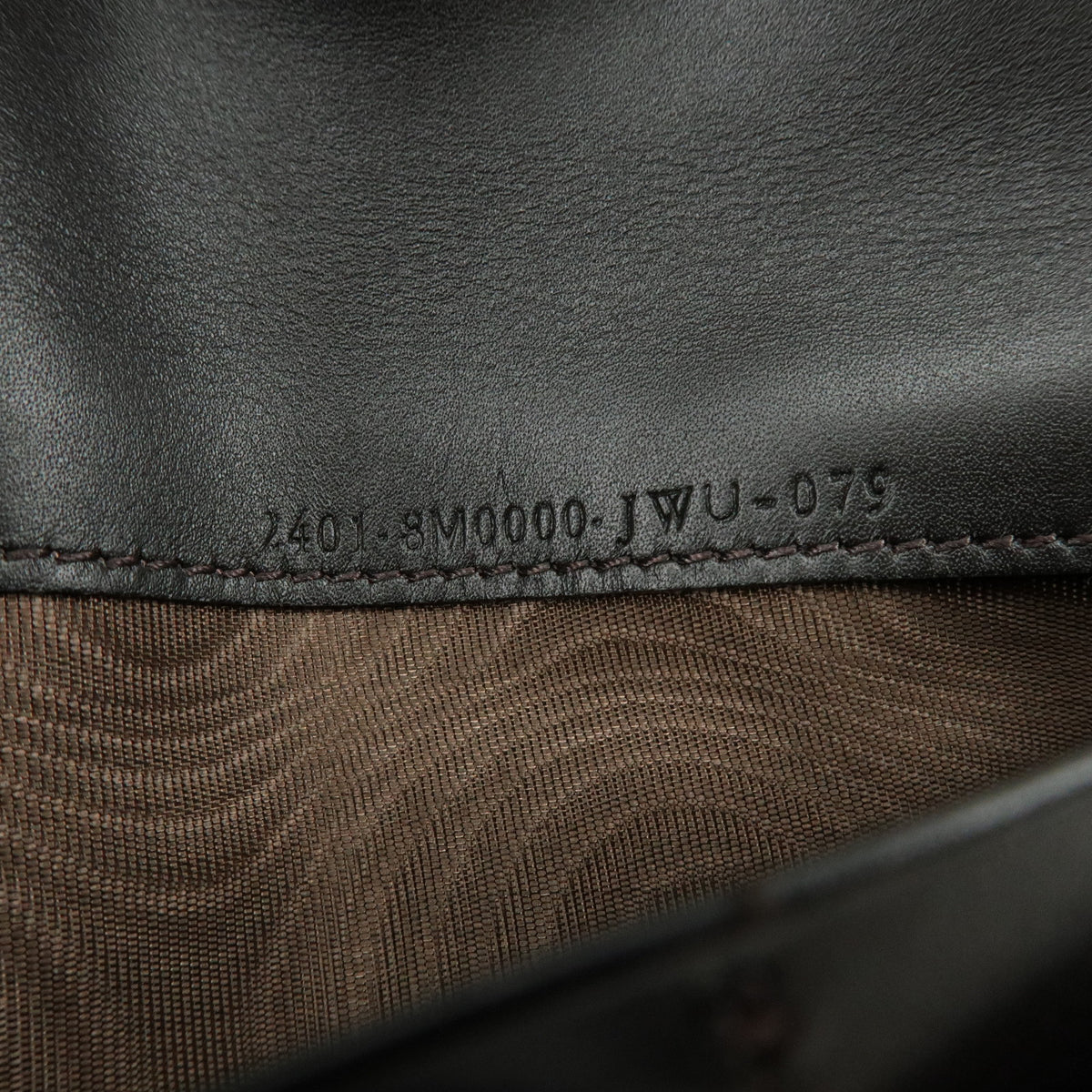 FENDI Zucca Jacquard Canvas Leather Bi-fold Long Wallet Brown 8M0000