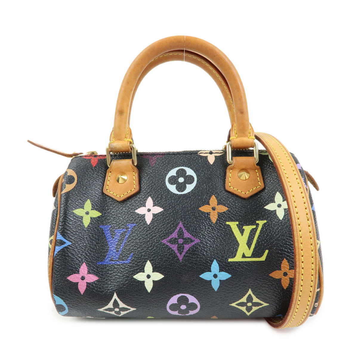 Louis Vuitton Monogram Multicolor Mini Speedy and Strap Noir Lot M92644