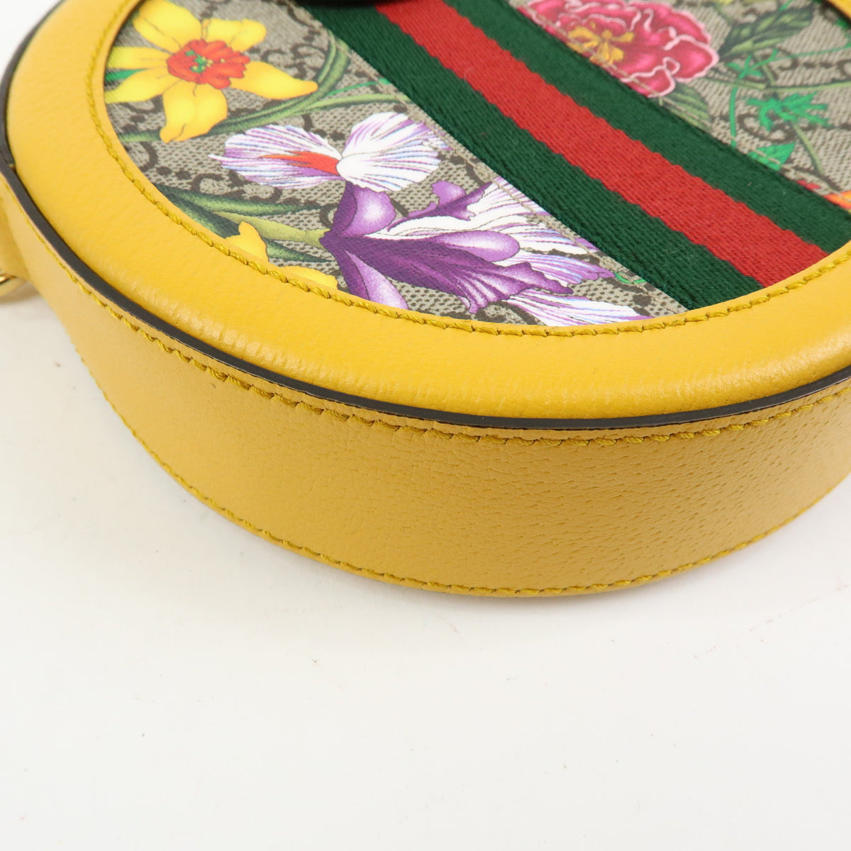 GUCCI Ophidia Sherry Double G Round Mini Chain Shoulder Bag 550618