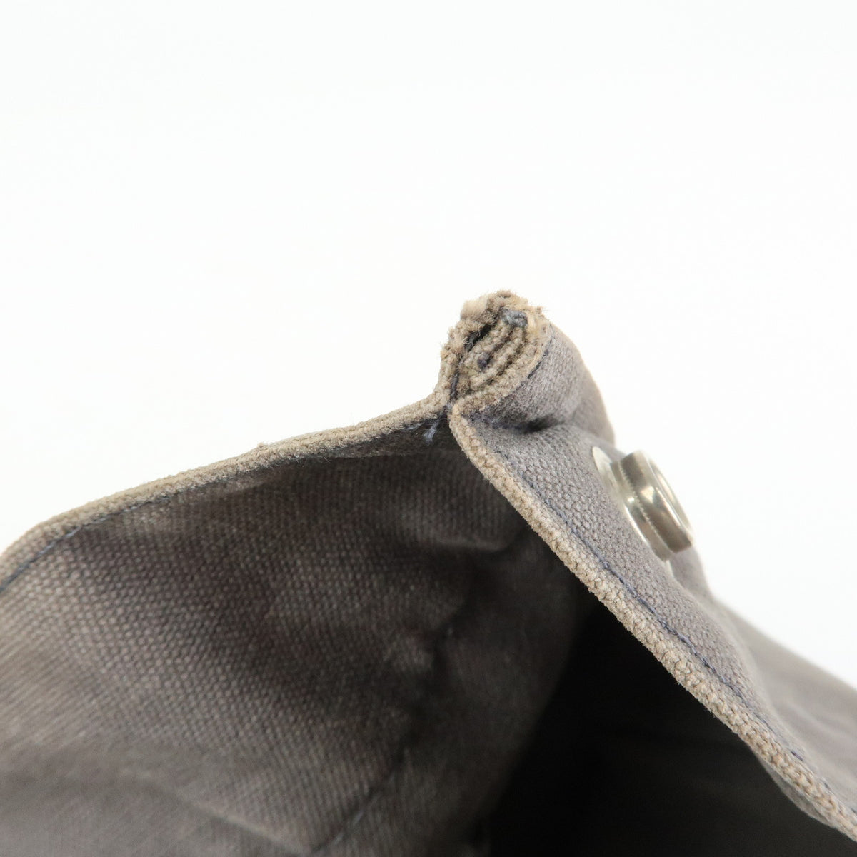 HERMES Herline Fourre Tout MM Canvas Tote Bag Grey Black