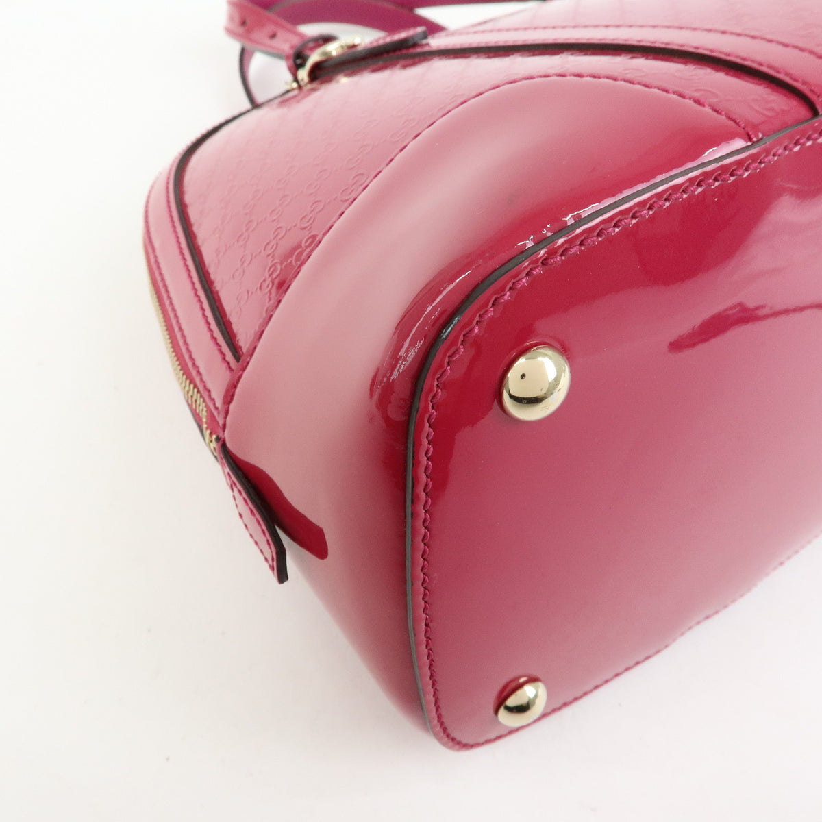 GUCCI Gucci Nice Microguccissima Patent Leather 2Way Bag Pink 309617