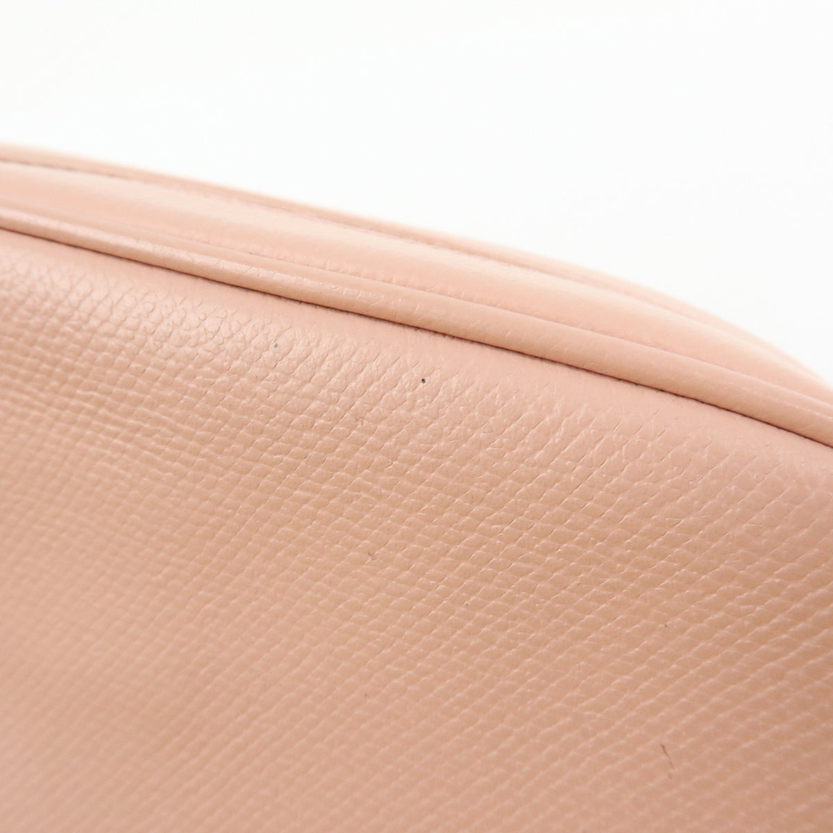 CHANEL COCO Button COCO Mark Leather Cosmetic Pouch Pink A20913