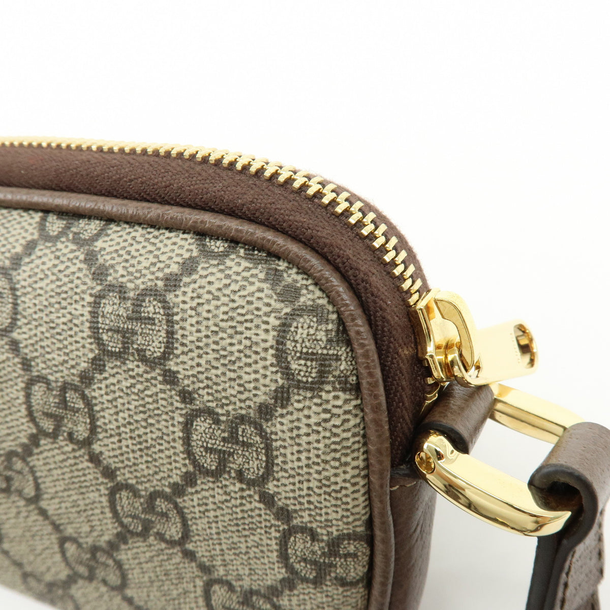 GUCCI Ophidia Sherry GG Supreme Leather Shoulder Bag Brown 598664
