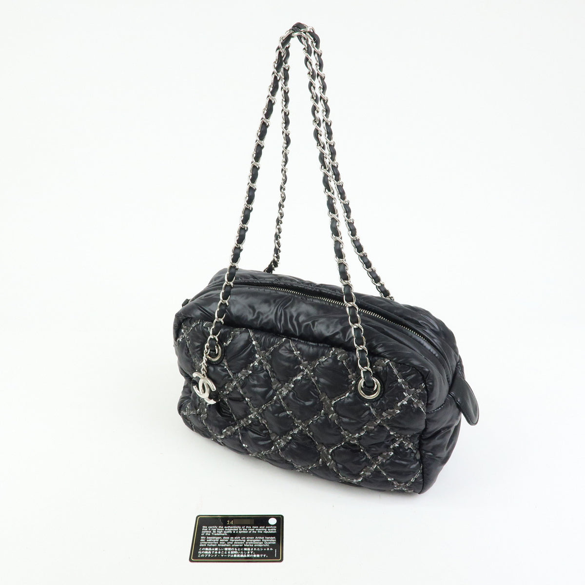 CHANEL Paris Byzance Tweed On Stitch Bowler Bag Shoulder Bag