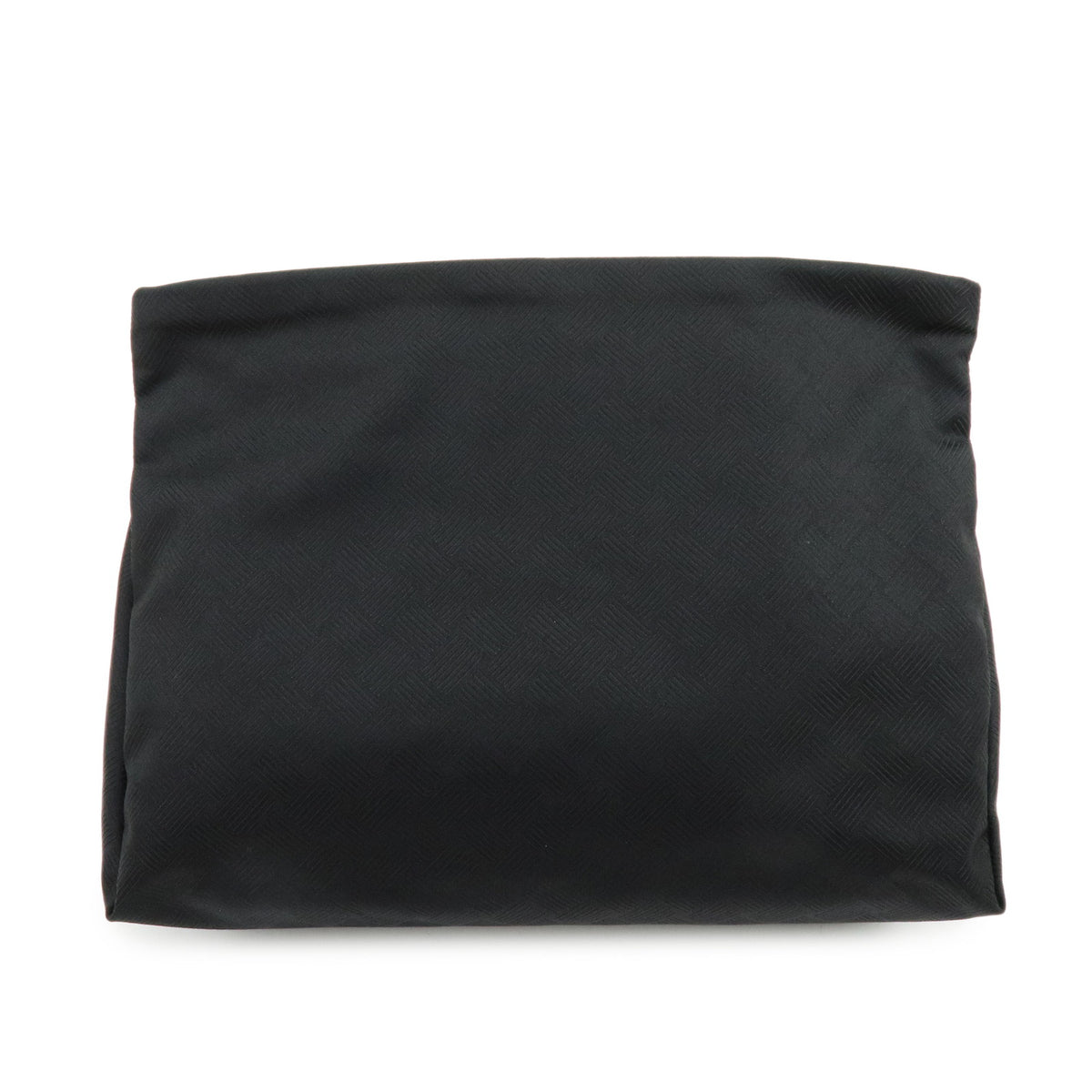 BOTTEGA VENETA Intorecciato Nylon Clutch Bag Flat Pouch Black