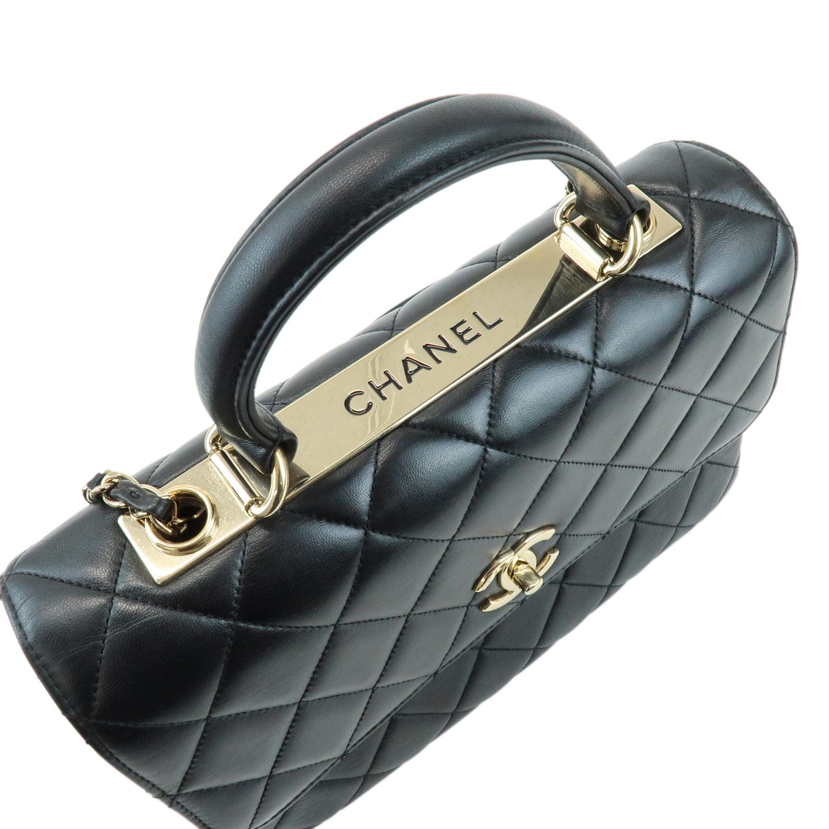 CHANEL Trendy CC Matelasse Calf Skin 2Way Bag Hand Shoulder Bag A69923