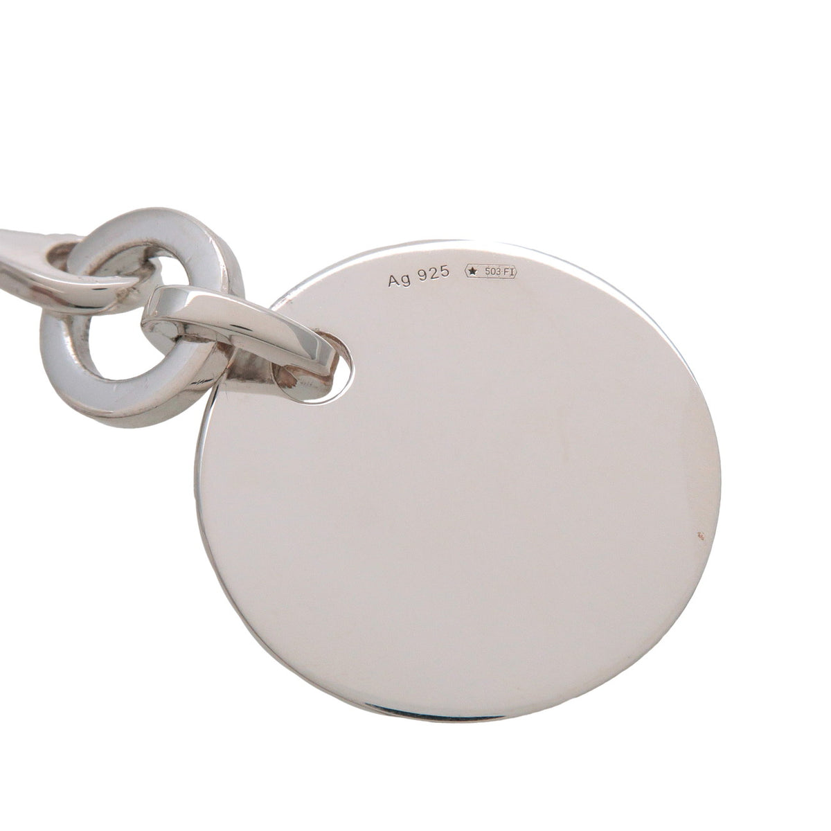 GUCCI Round Plate Hook Earrings SV925 Silver