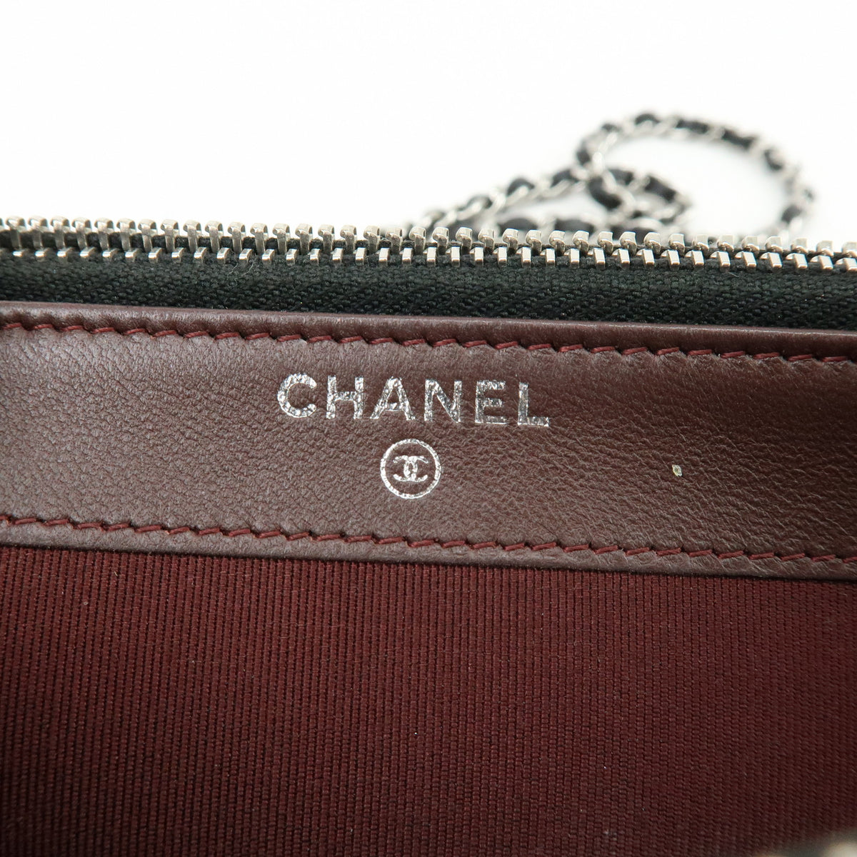 CHANEL COCO Mark Matelasse Lamb Skin Chain Shoulder Bag Black Silver
