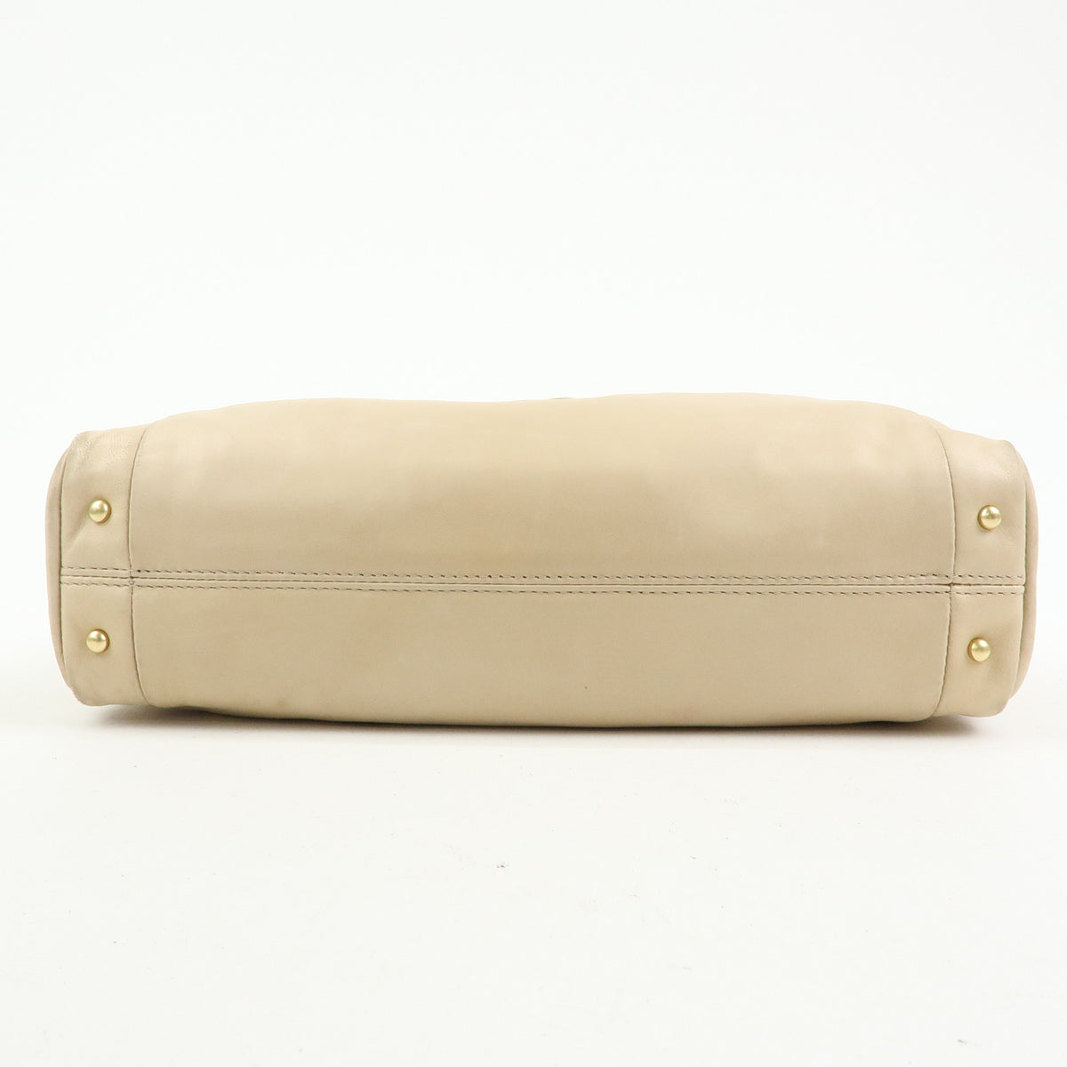 CHANEL COCO Mark Lamb Skin Chain Shoulder Bag Hand Bag Beige