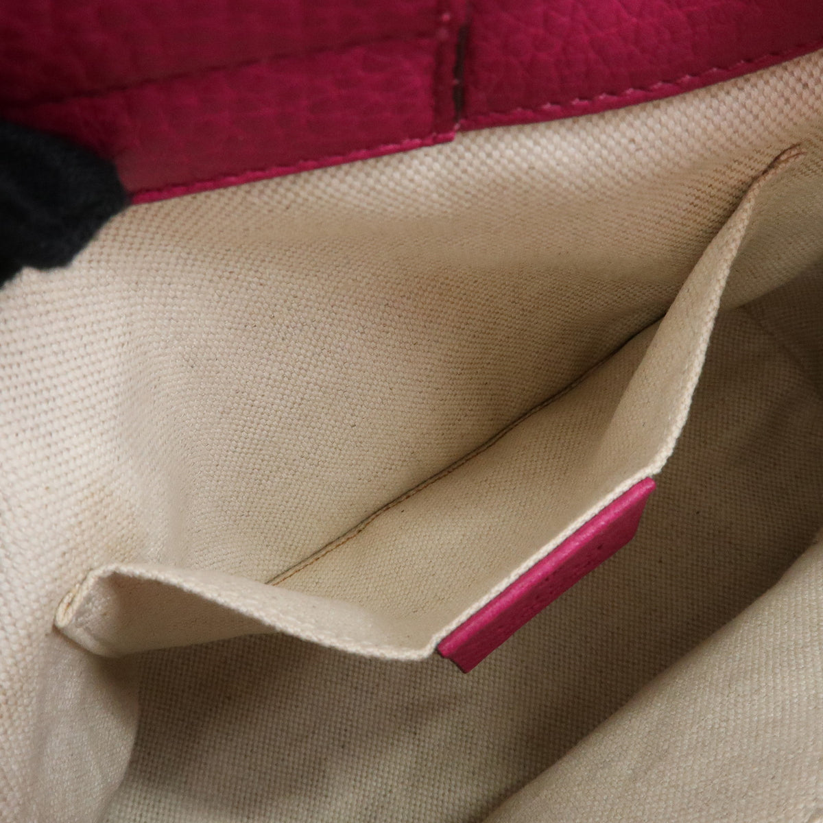 GUCCI Bamboo Mini Shopper Leather 2Way Bag Hand Bag Pink Purple 368823