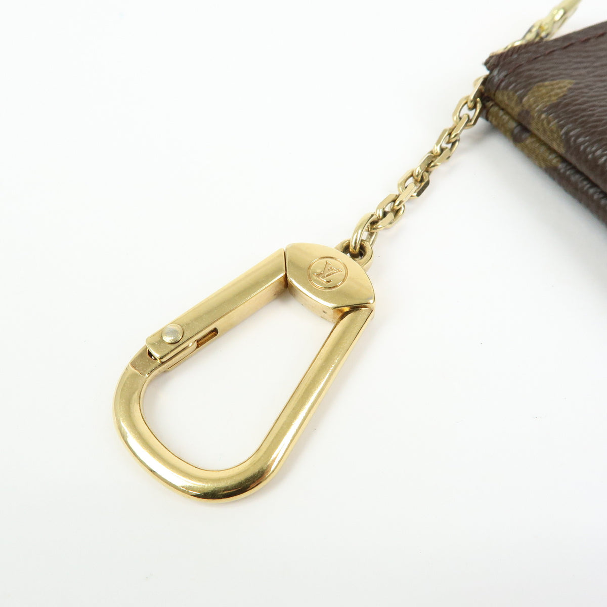 Louis Vuitton Monogram Pochette Cles Coin Case Key Case Brown M62650