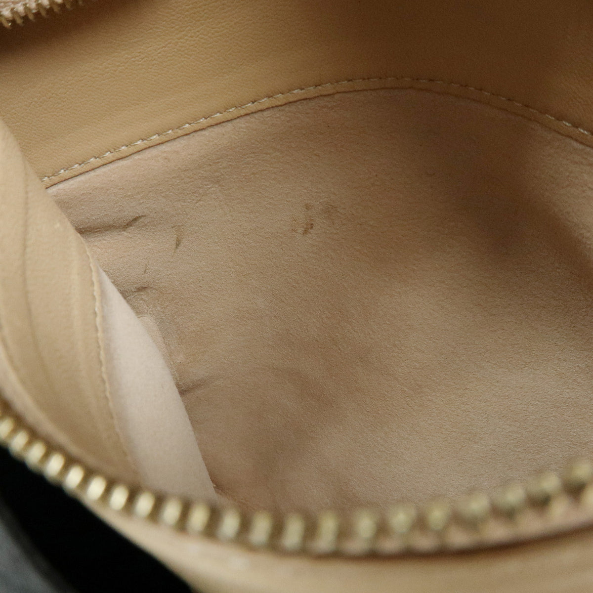 CELINE Horizontal Cabas Leather Tote Bag Hand Bag Beige Black