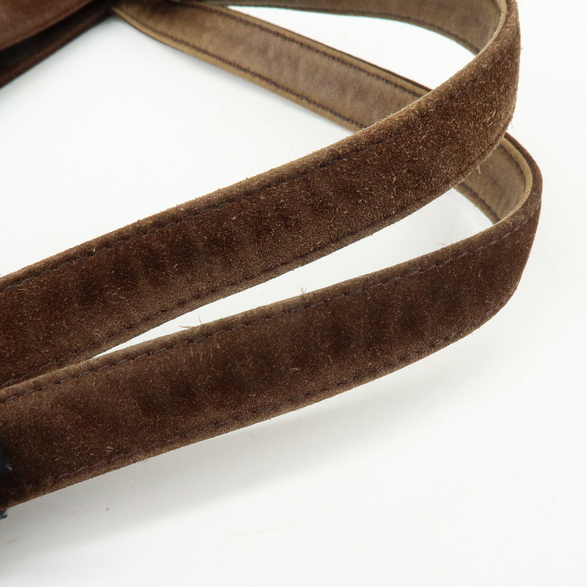 CHANEL COCO Mark Suede Tote Bag Shoulder Bag Brown
