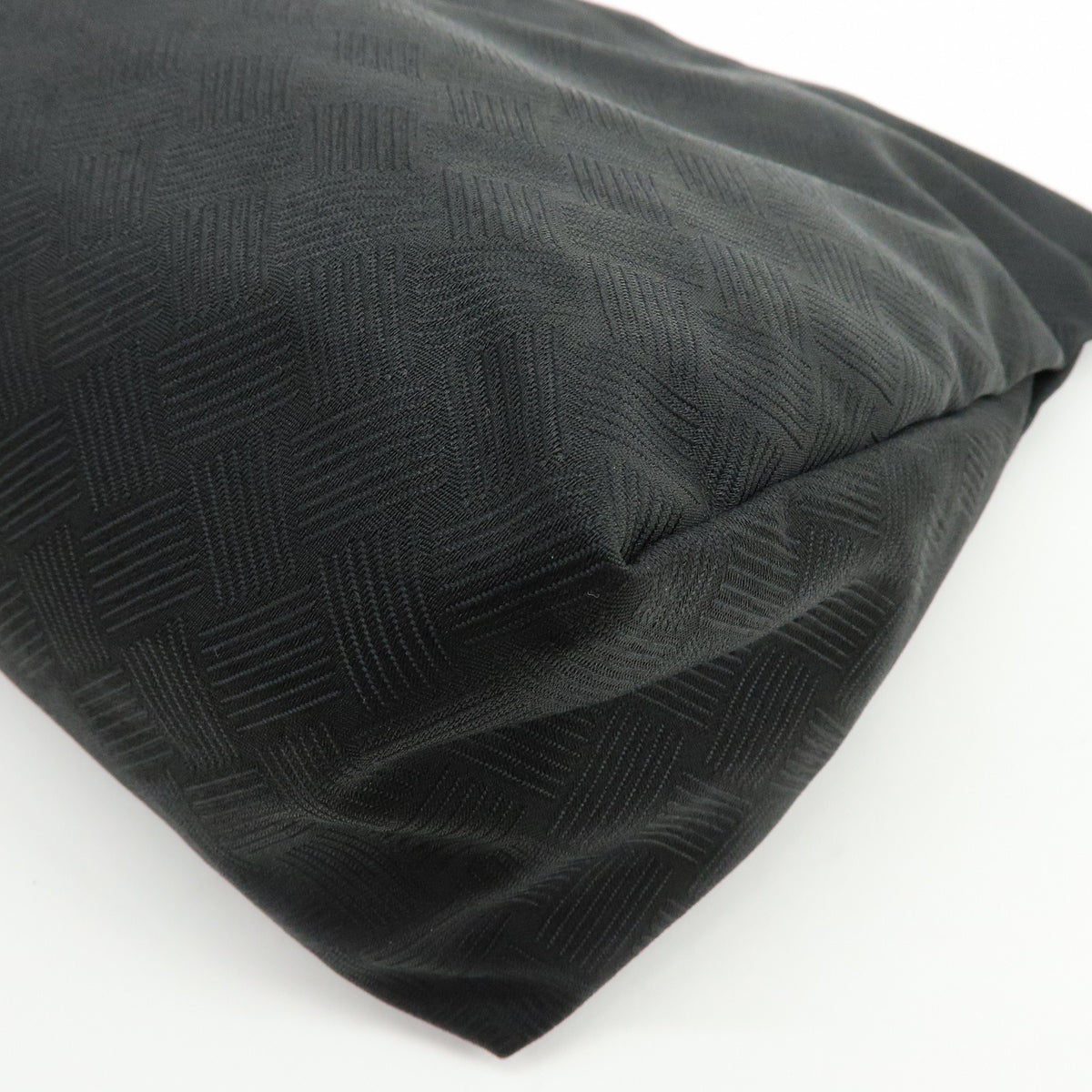 BOTTEGA VENETA Intorecciato Nylon Clutch Bag Flat Pouch Black