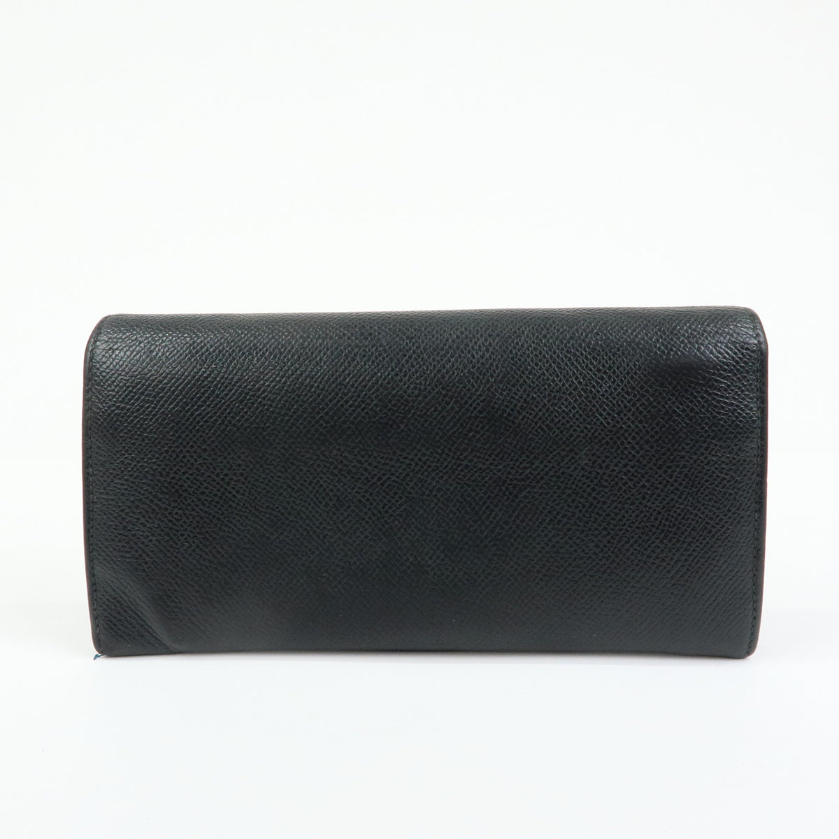 BVLGARI BVLGARI Logo Clip Leather Bi-fold Long Wallet Black
