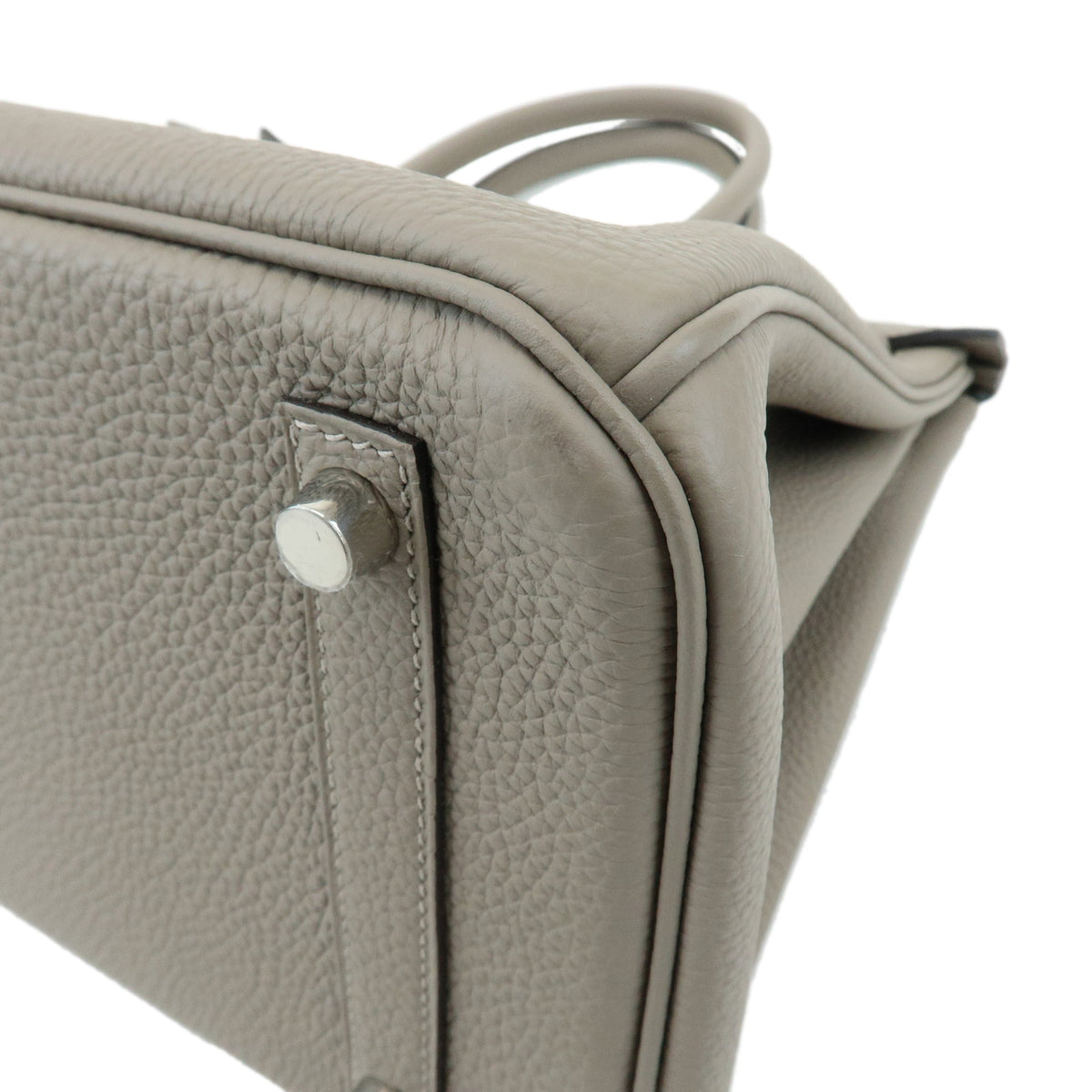HERMES Birkin 30 Togo Leather Hand Bag A Stamped Gris Asphalte