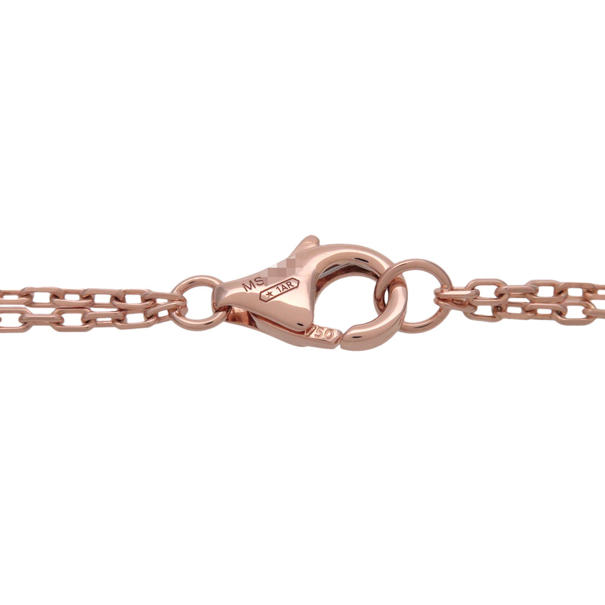 Cartier Love Circle 2P Diamond Necklace K18 750PG Rose Gold
