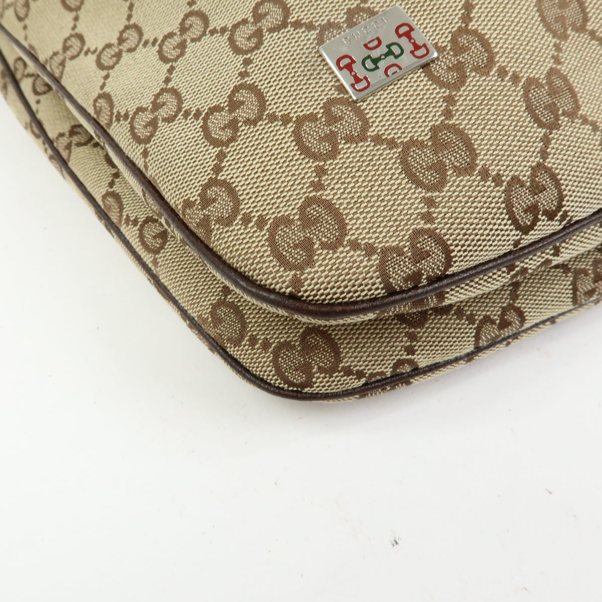 GUCCI Sherry GG Canvas Leather Shoulder Bag Hand Bag Beige Brown 146243