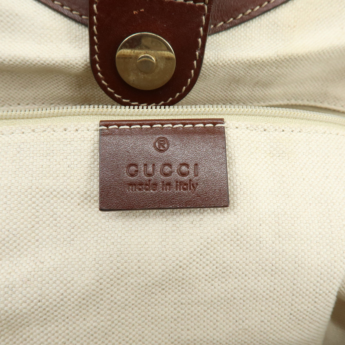 GUCCI Sukey Diamante Interlocking G GG Canvas Leather Hand Bag 211944