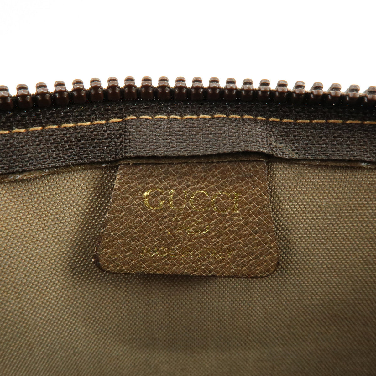 GUCCI Lot of 2 GG Plus Leather Clutch Bag Pouch Brown 39677-3/40272-8