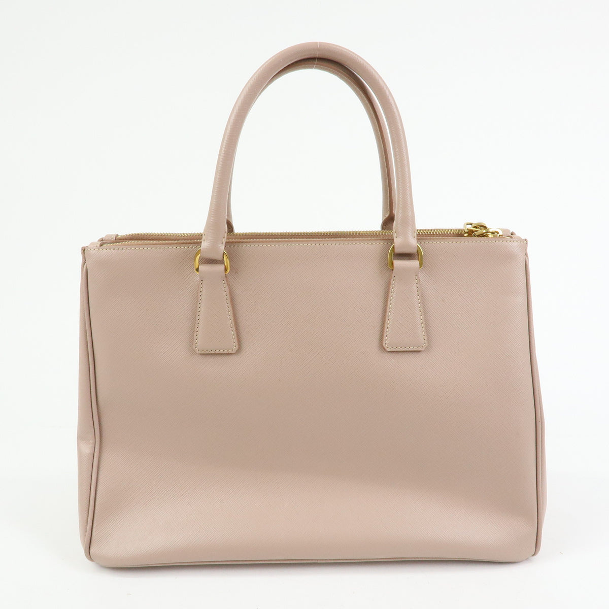 PRADA Triagnle Logo Galleria Saffiano Leather 2WAY Hand Bag Pink BN2274