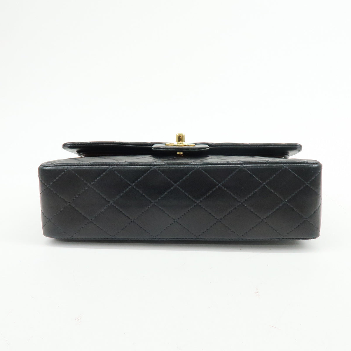 CHANEL Matelasse 25 Double Flap Chain Shoulder Bag Black A01112