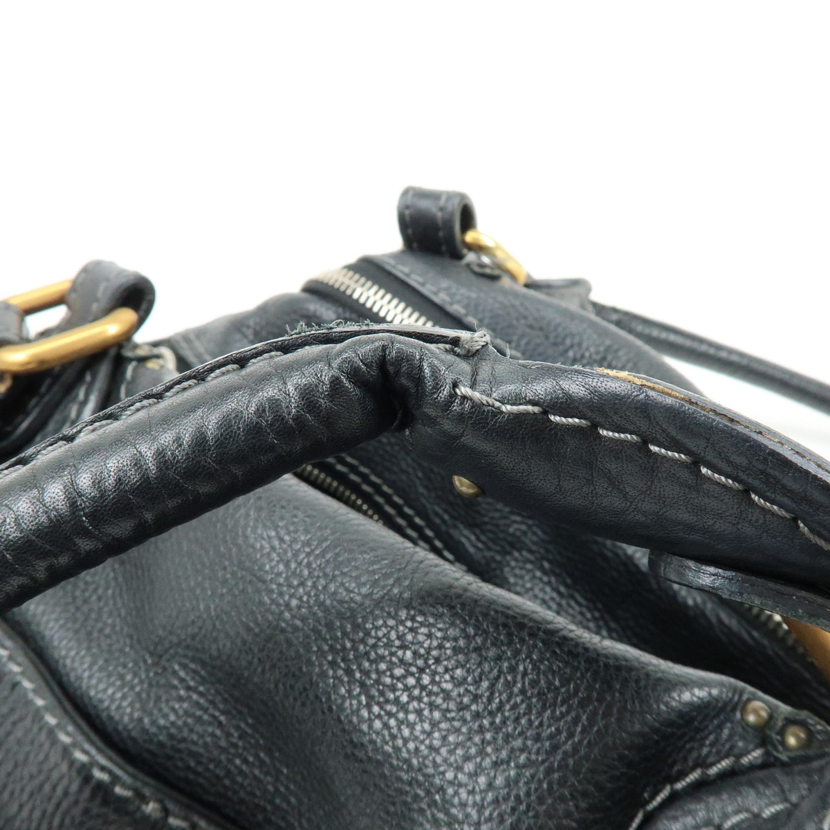 Chloe Paddington Leather Hand Bag Shoulder Bag Black