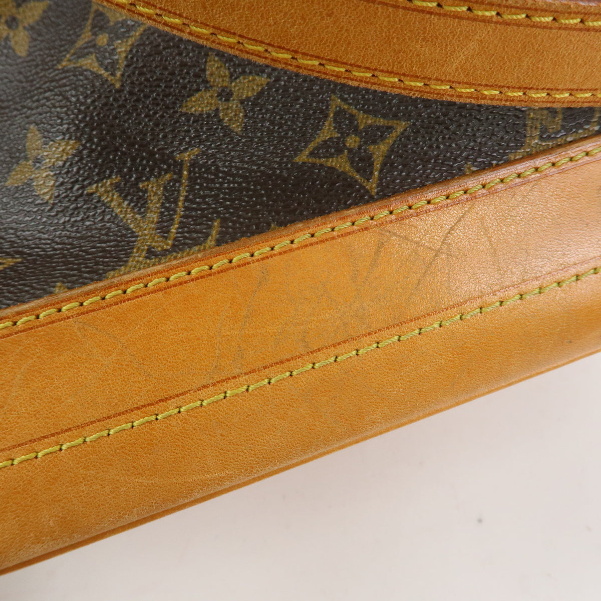 Louis Vuitton Monogram Noe Canvas Leather Shoulder Bag Brown M42224