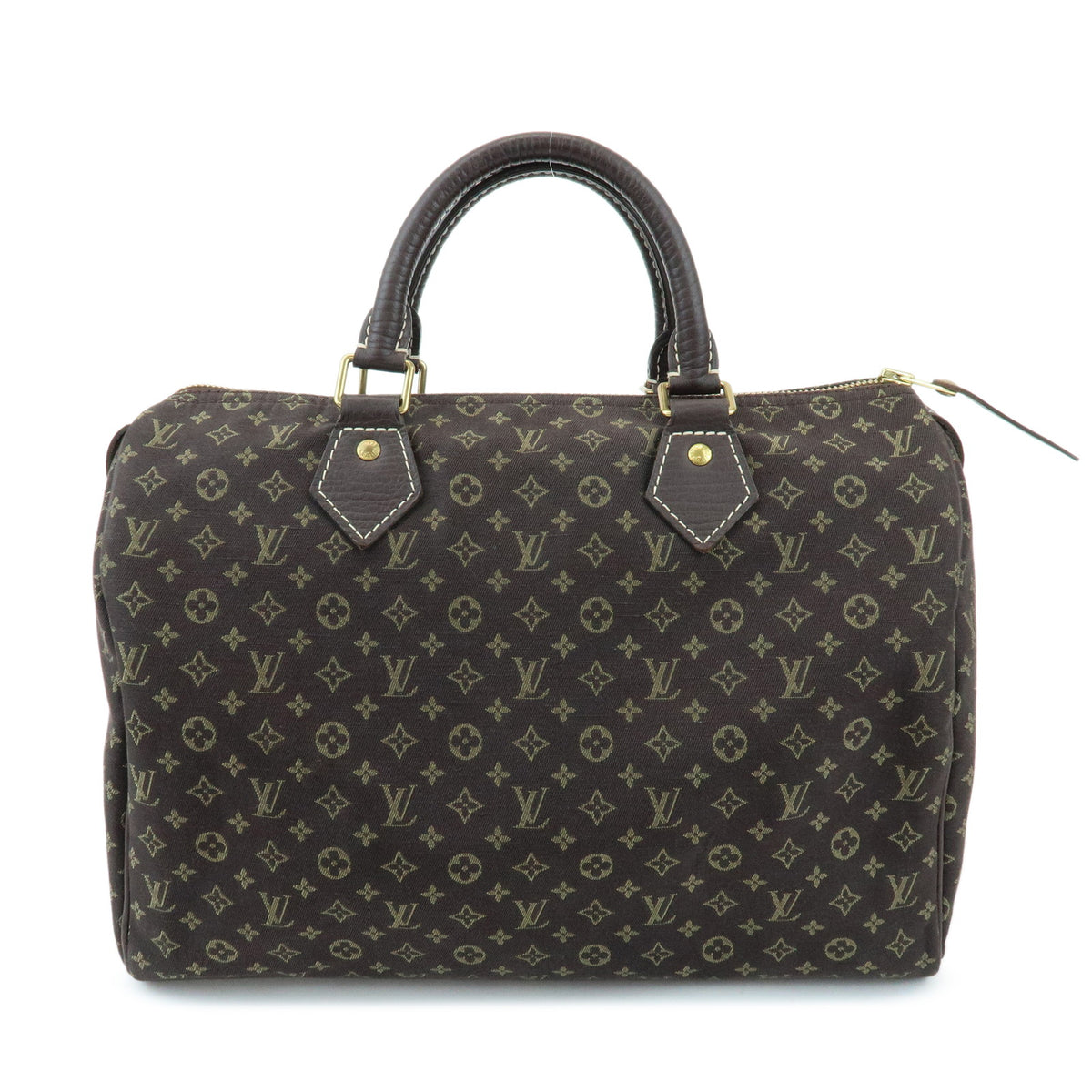 Louis Vuitton Monogram Mini Lin Speedy 30 Boston Bag Ebene M95224