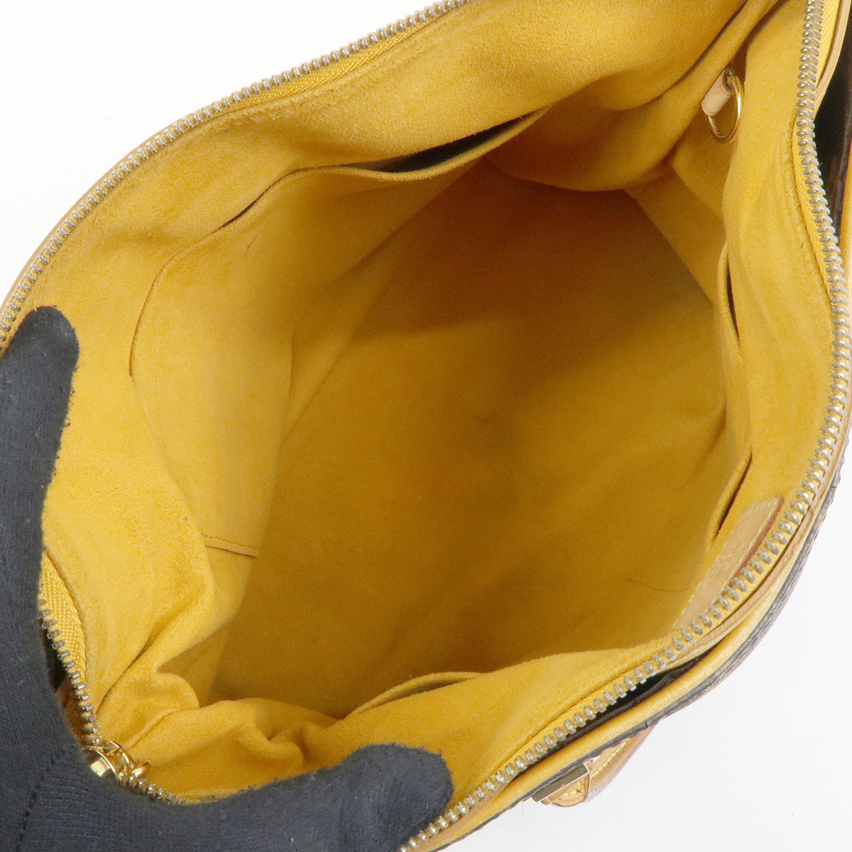 Louis Vuitton Monogram Pallas MM 2Way Bag Hand Bag Saffron M40929