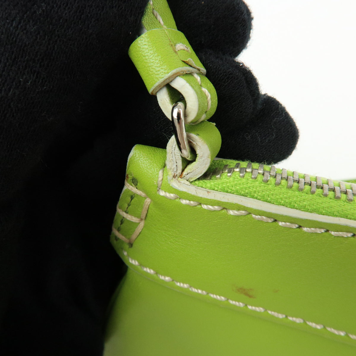 TOD'S Leather Shoulder Bag Hand Bag Light Green