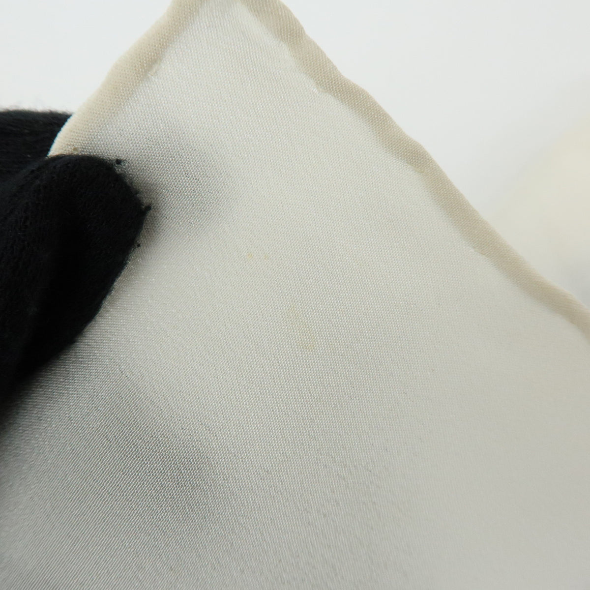 CHANEL COCO Mark Silk 100% Scarf Coin Strip Navy White Yellow