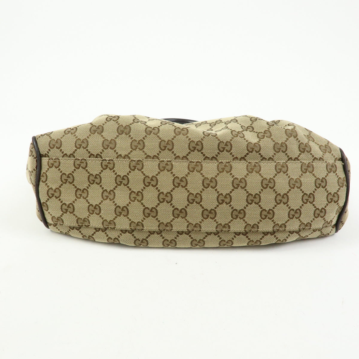 GUCCI Sukey Interlocking G GG Canvas Leather Tote Bag Hand Bag 211944