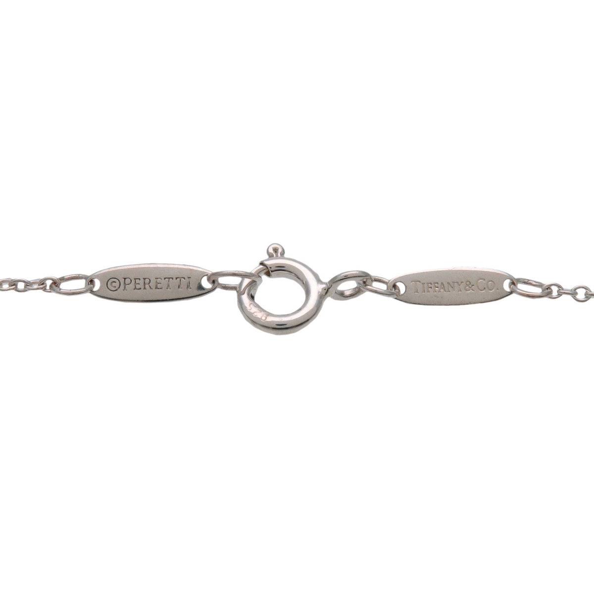 Tiffany & Co By The Yard 1P Diamond Necklace SV925 Silver