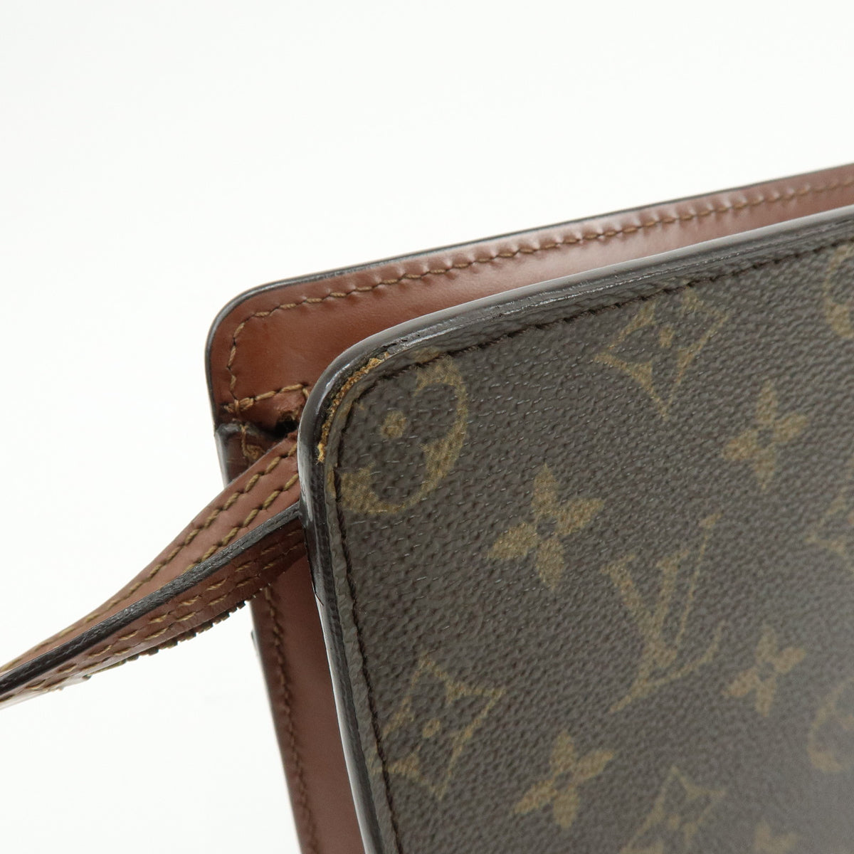 Louis Vuitton Monogram Pochette Homme Clutch Bag Brown M51795