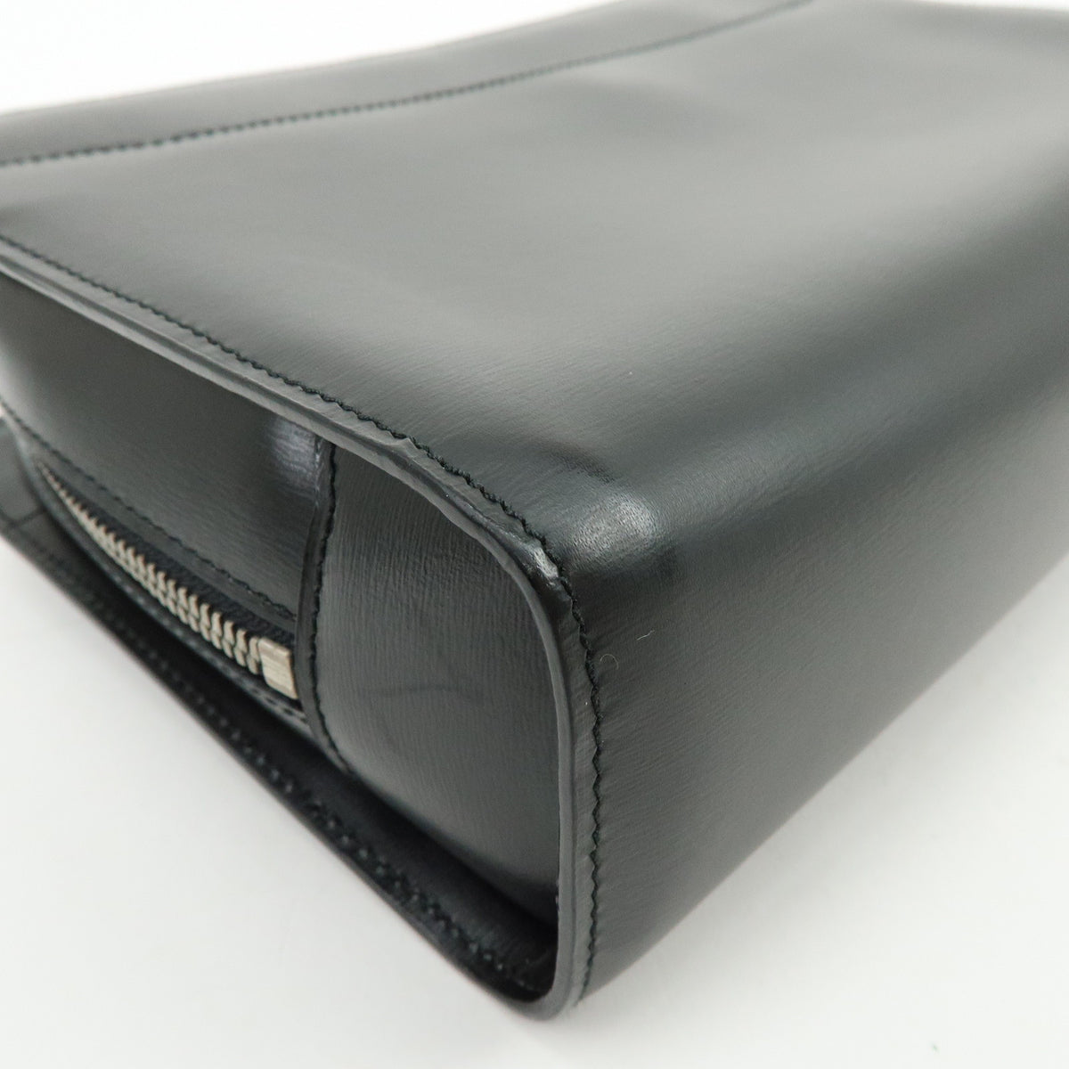 Cartier Pasha Leather Clutch Bag Wristlet Bag Pouch Black