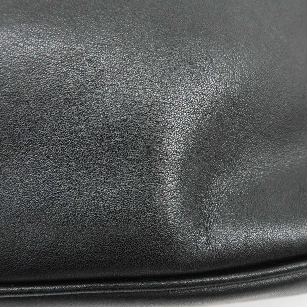 COACH Logo Leather Shoulder Bag Hand Bag Black 7789