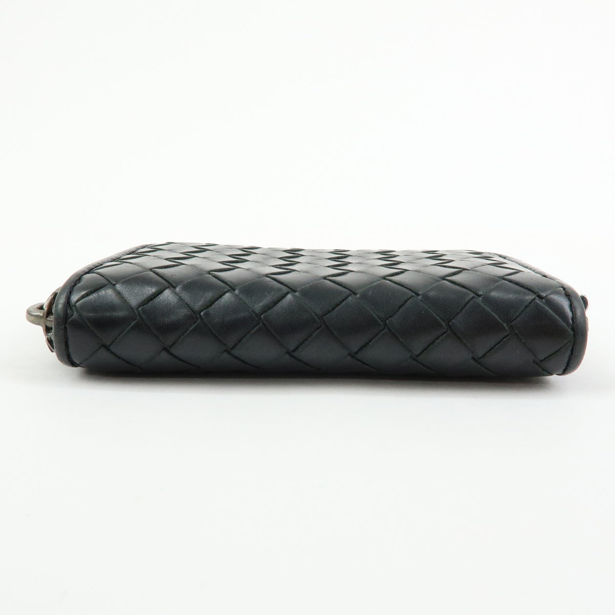 BOTTEGA VENETA Intrecciato Leather Coin Case Black V4651