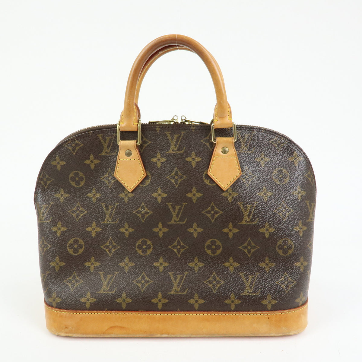Louis Vuitton Monogram Alma PM Canvas Leather Hand Bag Brown M51130