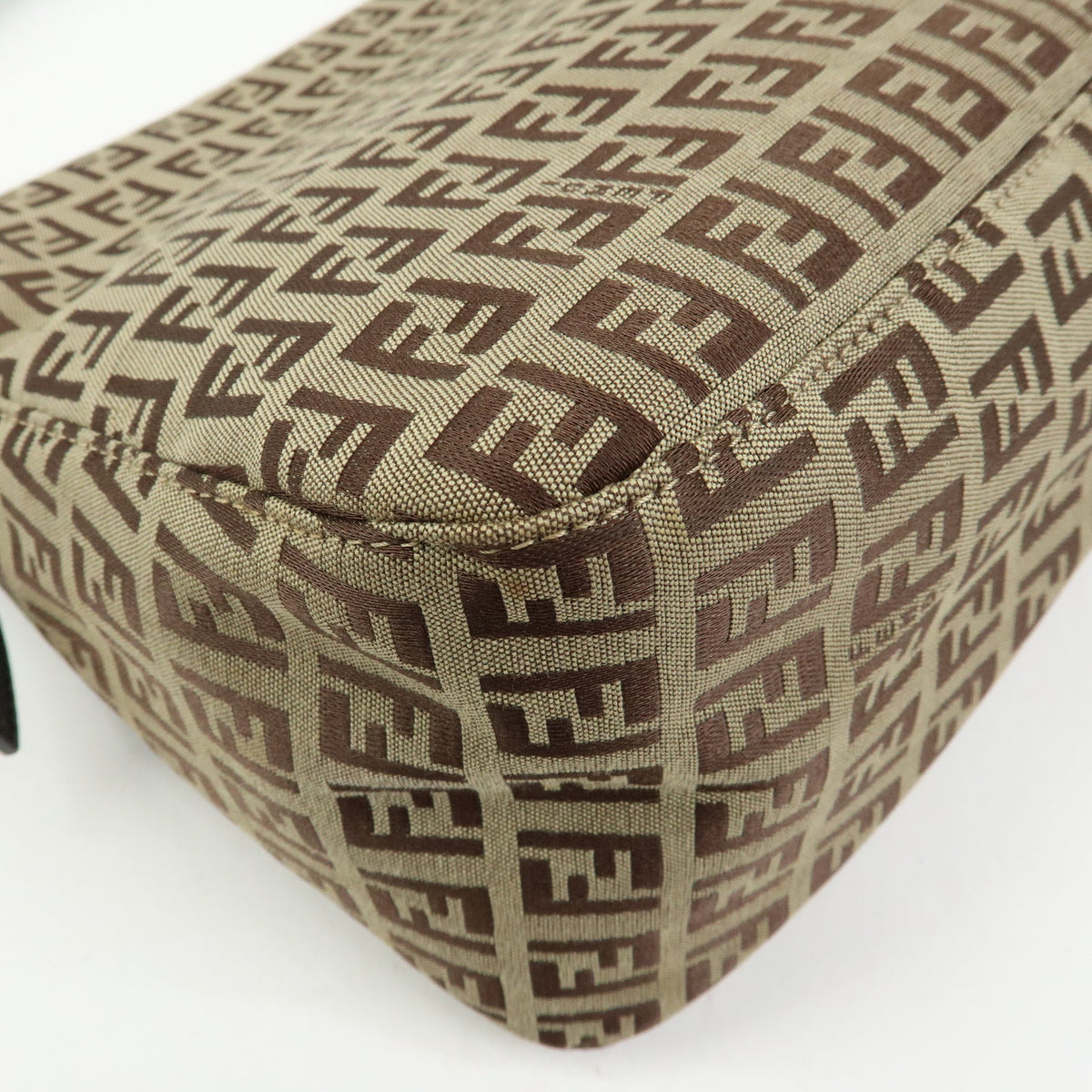 FENDI Mamma Baguette Zucchino Jaquard Leather Shoulder Bag 8BR001